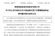 海宁688175，终止重大资产重组
